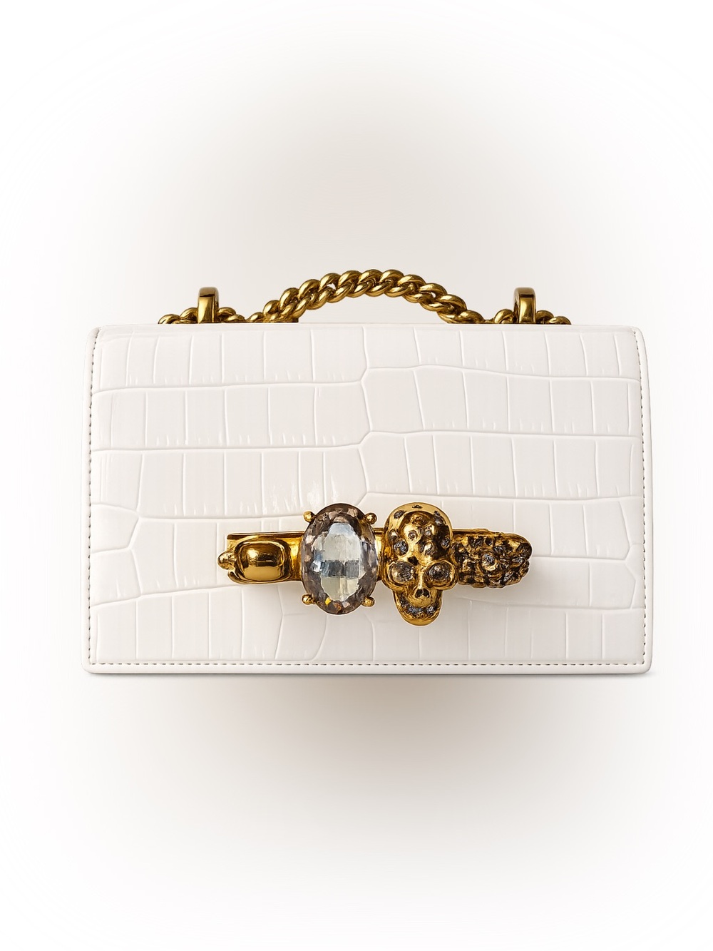 Authentic Alexander MCQUEEN Mini Jeweled Satchel Bag